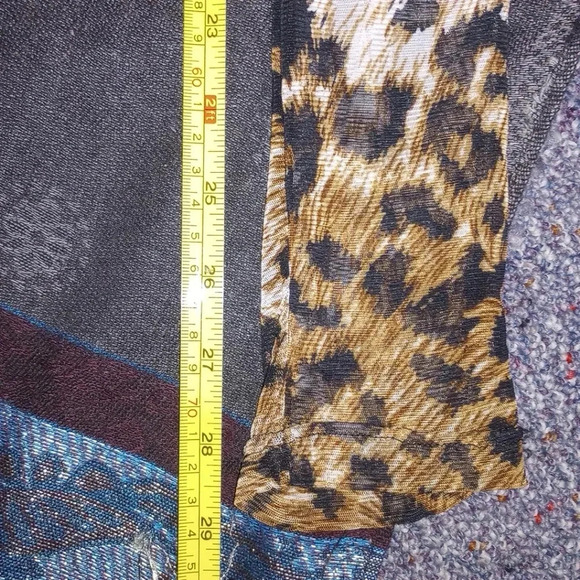 Feline Sexy Matcing Set wom Summer Bodycon Jumpsuit Leopard Long Sleeve Off S - Picture 3 of 13